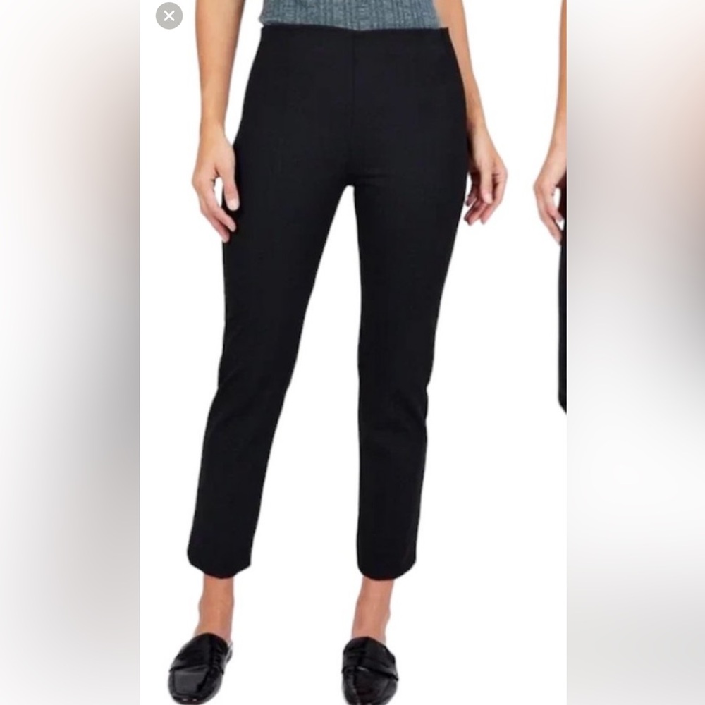 Old Navy Women’s Black Cotton Cropped Side Zip Ankle Pants 8